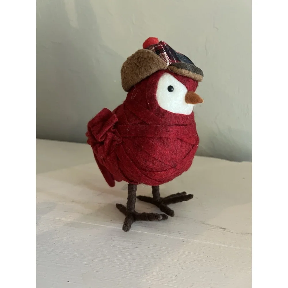 Target Spritz Featherly Friends Red Bird Figure Plaid Earflap Hat 2013 7